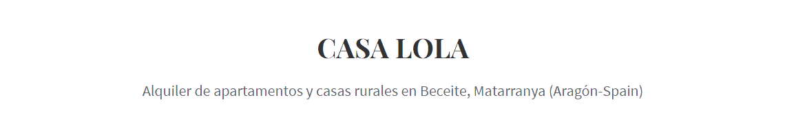 Apartamentos Casa Lola